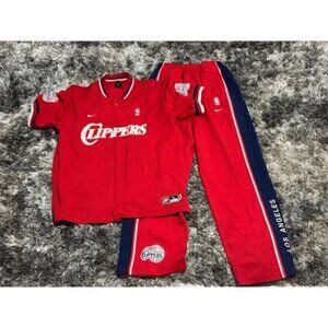 Nike Men's L Clippers Retro '83 Warm Up Jersey Set Red Size L